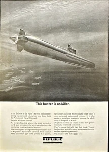 Republic Aviation USS Dolphin Submarine Portsmouth Naval Shipyard Print Ad 1963 - Picture 1 of 5