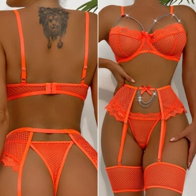 Лот сексуальное белье кружева Кокетливый бюстгальтер стринги комплект Sleepwear нижнее белье ночная одежда США - Изображение 1 из 4