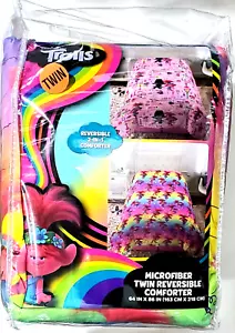 DreamWorks Trolls Reversible 2 In 1 Comforter Twin Microfiber 64x86 Inch - Picture 1 of 1