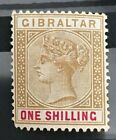 Gibraltar - Qv 1898 1/- Bistre & Carmine Vlmm Sg 45 Cv £48