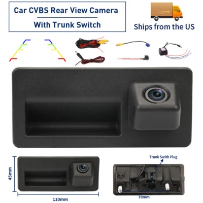 Car Trunk Handle Rear View Backup Parking Camera for VW Jetta RCD330 360 Radio - Image 1 of 4