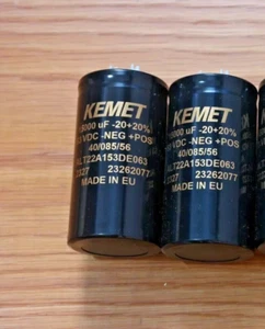 Pioneer SA-8500 2 New 15000 uf 63v Kemet Main Filter Capacitors EXACT FIT 40mm . - Picture 1 of 2