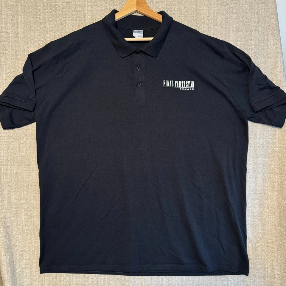 Final Fantasy VII 7 Game Remake Promo Polo Shirt 4XL Black Playstation - Image 1 of 4