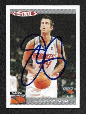 Jason Kapono Signed Autograph 2004-05 Topps Total Charlotte Bobcats Card - COA Foto 1 de 2