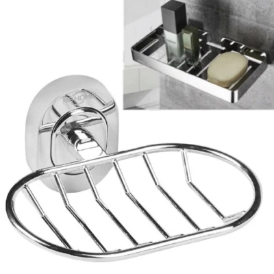 PORTA SAPONE MURO SOSPESO SAPONETTA OGGETTI ACCIAIO BAGNO ARREDO MODERNO CASA - Immagine 1 di 4