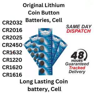 CR2032, CR2016, CR2025, CR2450, CR1632, CR1220, CR1620 and CR1616 Batteries,Cell - Picture 1 of 10