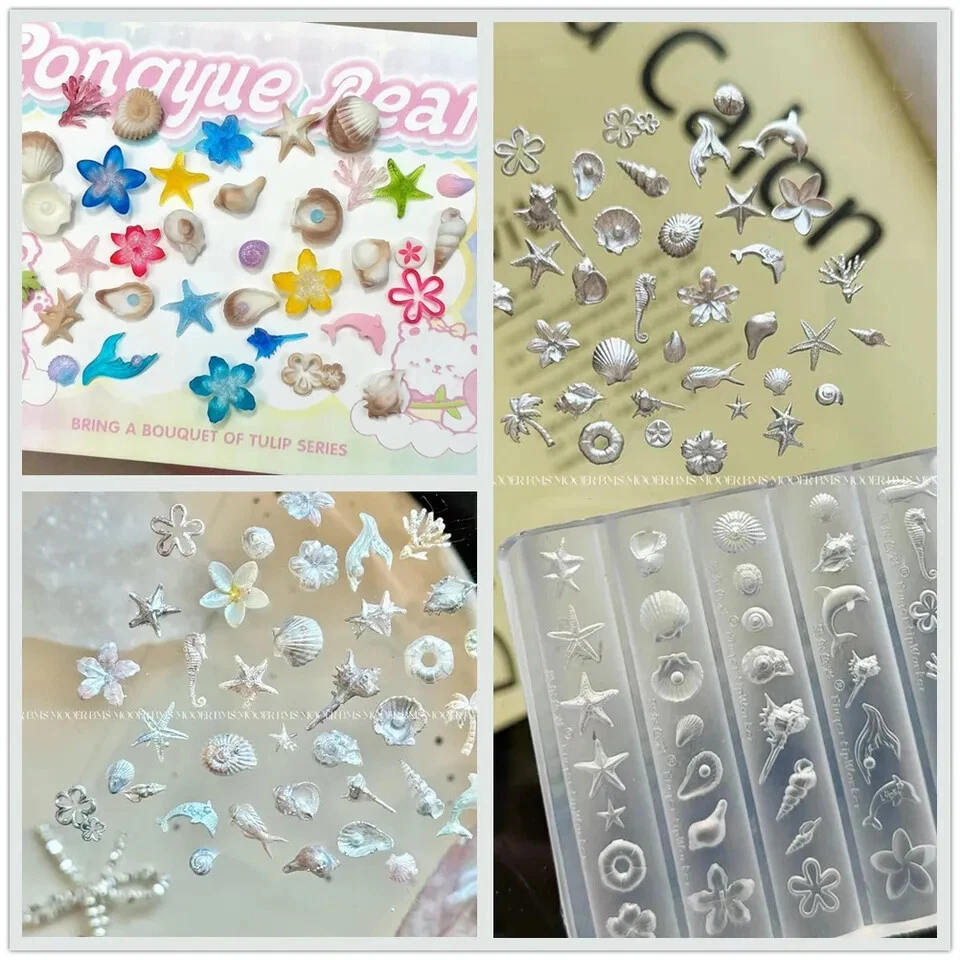 Molde de uñas acrílico 3D diseño de esqueleto de rosa serpiente para arte en uñas hágalo usted mismo 1 pieza Foto 1 de 4