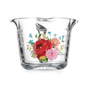 Pioneer Woman Sweet Rose Triple Pour Glass Measuring cup 2 cup size Floral New