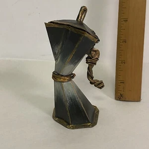 Futuristic Twisted Metal Teapot Sci-Fi Tech-Ware Deco Modernist Warped Psycho - Picture 1 of 13