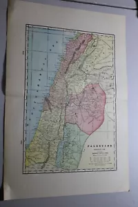 1904 Antique CRAM Map of PALESTINE  / 14x22" - Picture 1 of 1