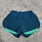 Athleta Shorts Womens Small Teal Green Running Free Lined Workout Running Gym