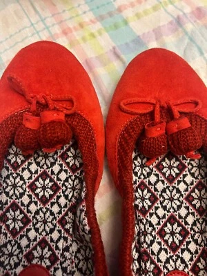 Zapatillas para mujer Cole Haan de gamuza roja "Cheri" talla 8,5 B nuevo sin caja Foto 1 de 4