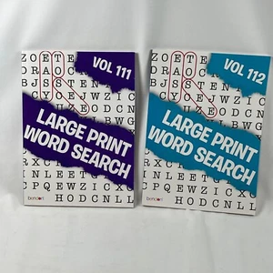 Large Print Word Search Puzzle Books - Vol 111 & vol 112 Brand New, not Used - Picture 1 of 11