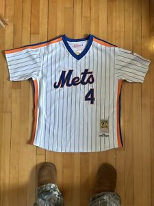 1986 Mitchell & Ness New York Mets #4 Lenny Dykstyra Baseball Jersey Size 48 XL