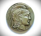 Silver Ancient Coin Greece Greek head of Athena. 27mm 9,9g 925 Silver