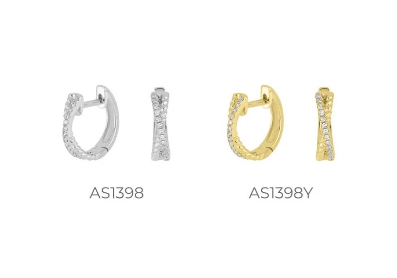 Orecchini cerchi incrociati Argento 925 e zirconi Blu Jewels - Immagine 1 di 2