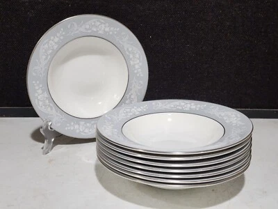 JUEGO DE 8 - Tazones de sopa Royal Doulton Valleyfield 7 3/4" con borde Foto 1 de 4