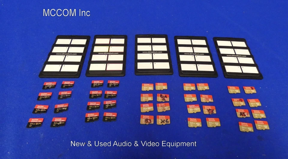 SanDisk Extreme microSDXC Memory Card Qty 40 w/ 16-64gb, 21-64gb, 2-32gb, 16gb - Image 1 of 4