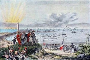 NAPOLEONIC EPIC - BONAPARTE landings in Egypt - 19th color board - Picture 1 of 2
