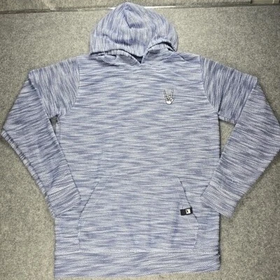 Sudadera con Capucha Dikotomy Para Hombre XL Tejido Azul Jaspeado Patinador Esqueleto Mano Foto 1 de 4