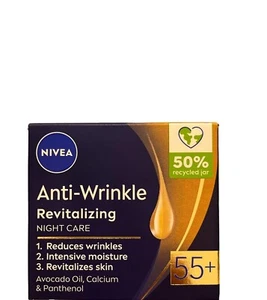 Nivea Anti-wrinkle + revitalizing night care face cream anti-aging 55+ - Picture 1 of 1