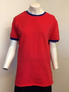 Superdry Athletic Red Short Sleeve Cotton T-Shirt Top - Size Large - Picture 1 of 5