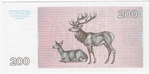LITHUANIA  200  TALONAS  1993   PICK # 45  UNC. - Picture 1 of 2