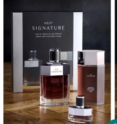 Rrp £25 Next Signature 100ml & 10ml Eau De Parfum and Body Wash Gift Set - Image 1 of 4