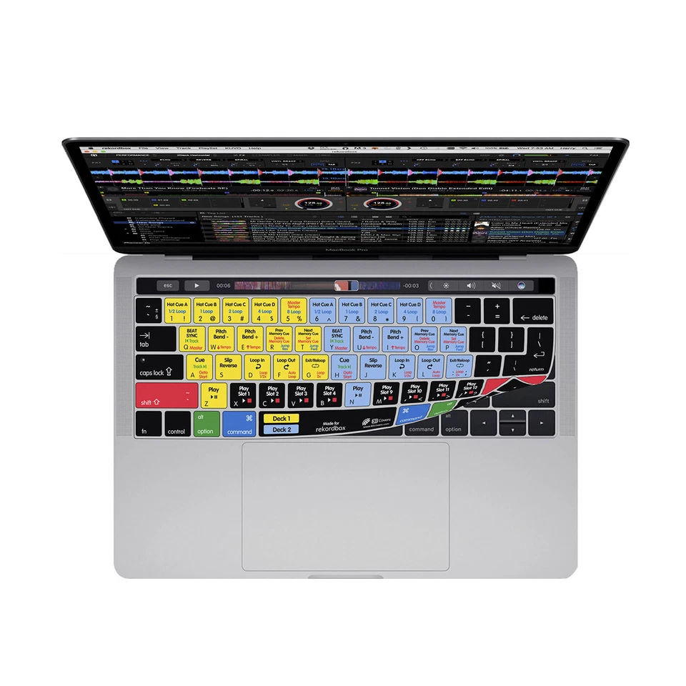 KB Covers RKBX-MTB Rekordbox Shortcut Keyboard Cover for MacBook Pro Late 2016+ - Image 1 of 1