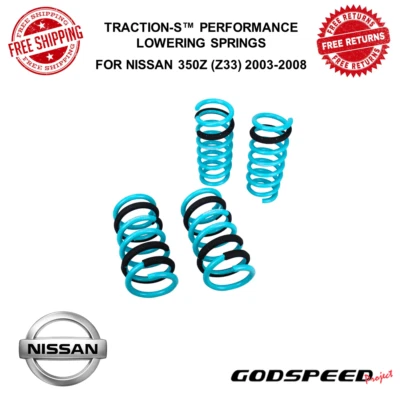Molas rebaixadoras Godspeed Traction-S Performance compatíveis com 2003-2008 Nissan 350Z Z33 - Imagem 1 de 4