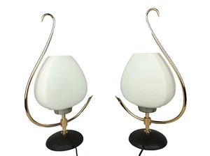 Arlus Lampen Opal und Messing 1960_Lunel - Bild 1 von 12