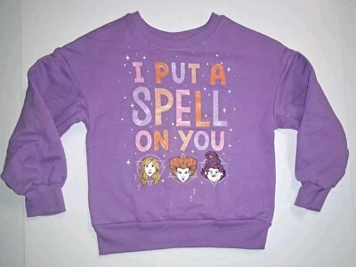 Disney Hocus Pocus Girls Crew Sudadera I Put A Spell On You Grande 10/12 #E34 Foto 1 de 4