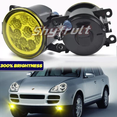 LED Fog Light Left LH & Right RH Yellow Pair Set for Porsche Cayenne 2005-2018 - Изображение 1 из 4