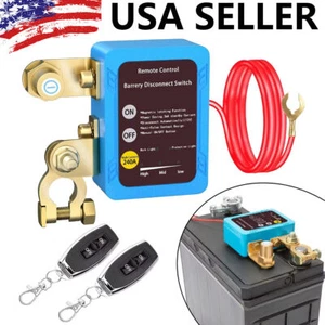 Remote Battery Disconnect Switch Battery Kill Switch 12V 240A for Auto RV ATV US - Foto 1 di 10