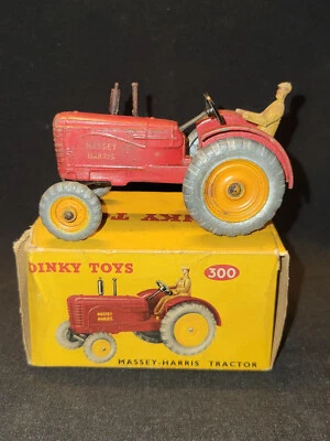 Vintage Fonte 300 Messey-Harris Tracteur Dinky Jouets England Meccano 1950 Boîte - Photo 1/4