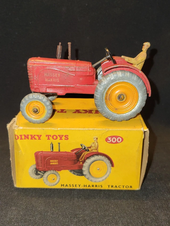 Vintage Fonte 300 Messey-Harris Tracteur Dinky Jouets England Meccano 1950 Boîte - Photo 1/4