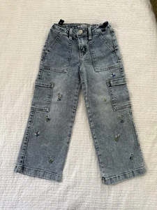 Y2K Wallflower Girl's Straight Embroidered Denim Jeans Size 6 - Picture 1 of 6