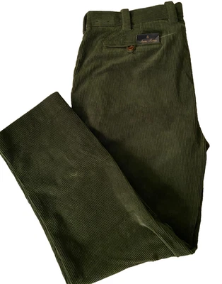 Brooks Brothers Men's Corduroy Pants 38x30 Slim Fit Dark Green Cotton - Image 1 of 4