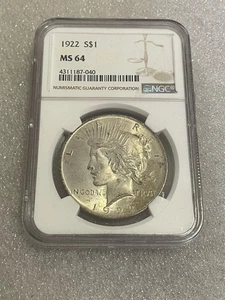1922 NGC MS 64 Peace Dollar - Bild 1 von 6