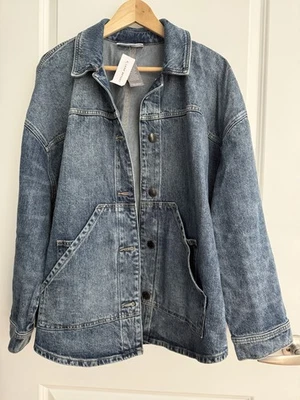 Lane Bryant Womens Blue Long Sleeve Collared Button Front Jean Jacket Size 16 - Image 1 of 4