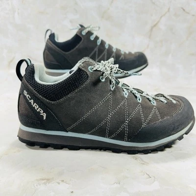 Zapatos de gamuza Scarpa Crux Approach para mujer 7 gris azul sendero senderismo calidad Foto 1 de 4