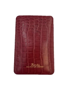 Portasigarette da viaggio vintage artigianale in pelle di alligatore stile pelle grezza - Foto 1 di 14