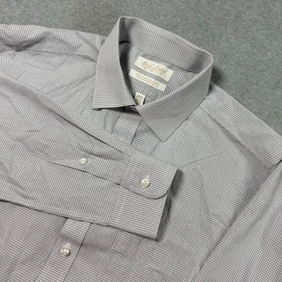 Camisa Roundtree & Yorke Etiqueta Dorada Para Hombres 16.5/34 Popelina Calce Ajustado Sin Planchar Foto 1 de 4