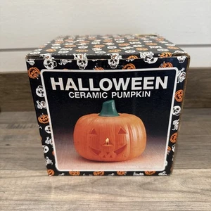 Halloween Ceramic Pumpkin Smile  - Picture 1 of 6