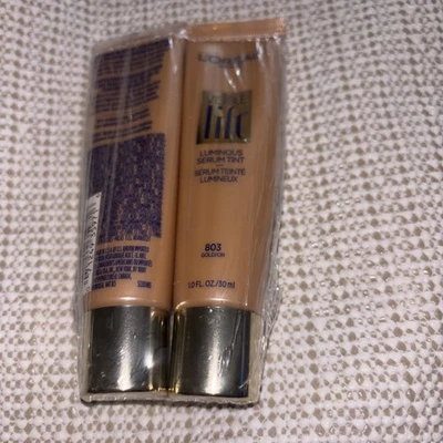 Pack 2 L'Oreal Paris Cosmetics Visible Lift Luminous Serum Tint, Gold - Image 1 of 2