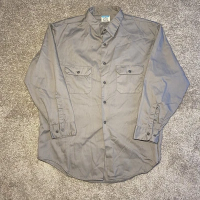 Camisa de trabajo vintage años 60 Big Mac Penney's Penn Prest sarga gris ropa de trabajo EE. UU. Foto 1 de 4