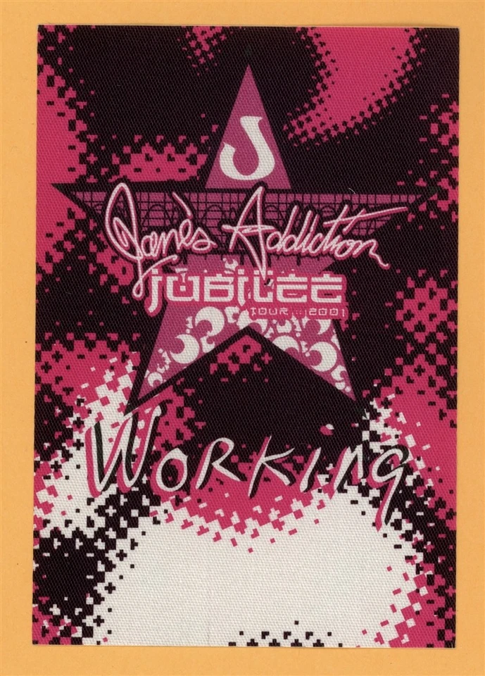 Jane's Addiction 2001 Concert Tour WORKING Backstage Pass - Image 1 of 1