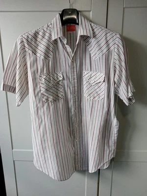 Ely Plains Lightweight Pearl Snap Up Short Sleeve Shirt Mens Size M - Image 1 of 4