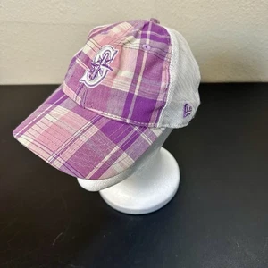 Seattle Mariners Pink Plaid New Era MLB Genuine Merchandise Youth Snap Back Hat - Picture 1 of 7