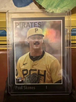 2024 Topps Archives 1970 Topps Paul Skenes #200 Black Foilboard (RC) Cy Young SP Foto 1 de 4